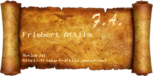Friebert Attila névjegykártya